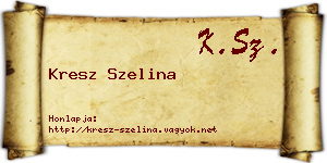 Kresz Szelina névjegykártya